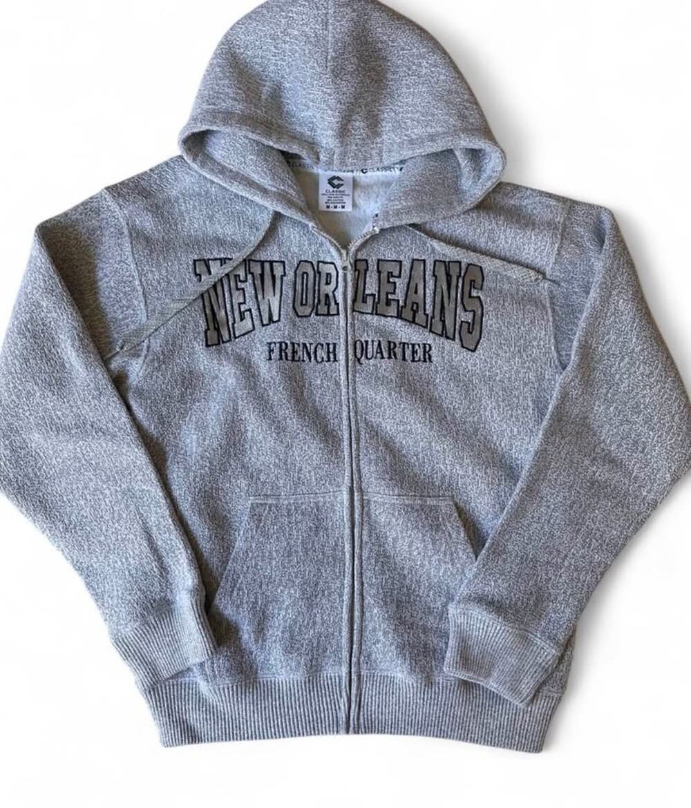 Women's Classic New Orleans French Quarter Zip-Up Hoodie Medium